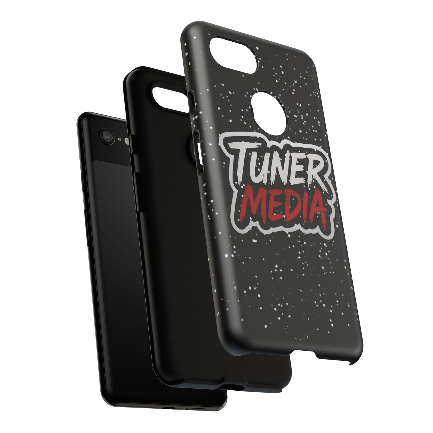 Tuner Media Tough Phone Case — Black Rugged Protective Cover