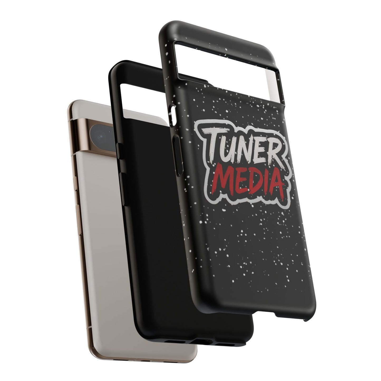 Tuner Media Tough Phone Case — Black Rugged Protective Cover