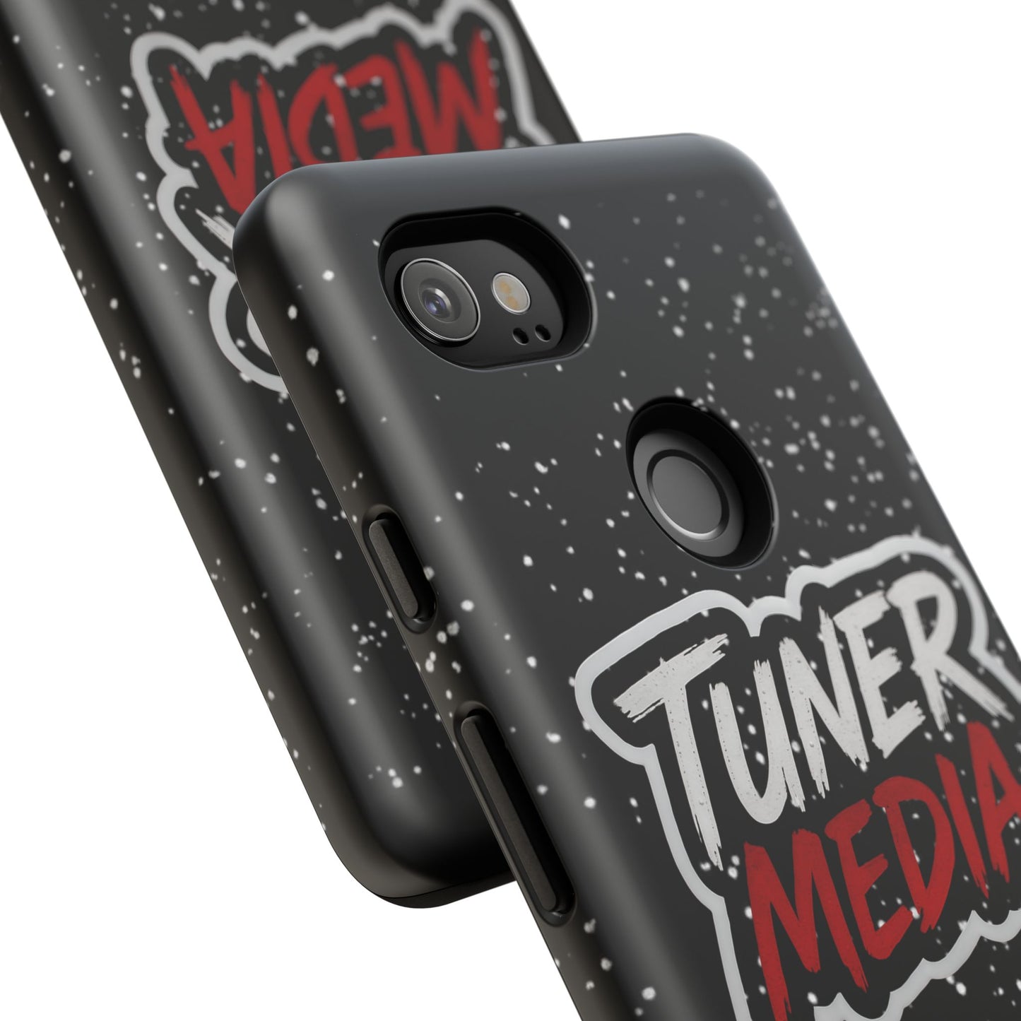 Tuner Media Tough Phone Case — Black Rugged Protective Cover