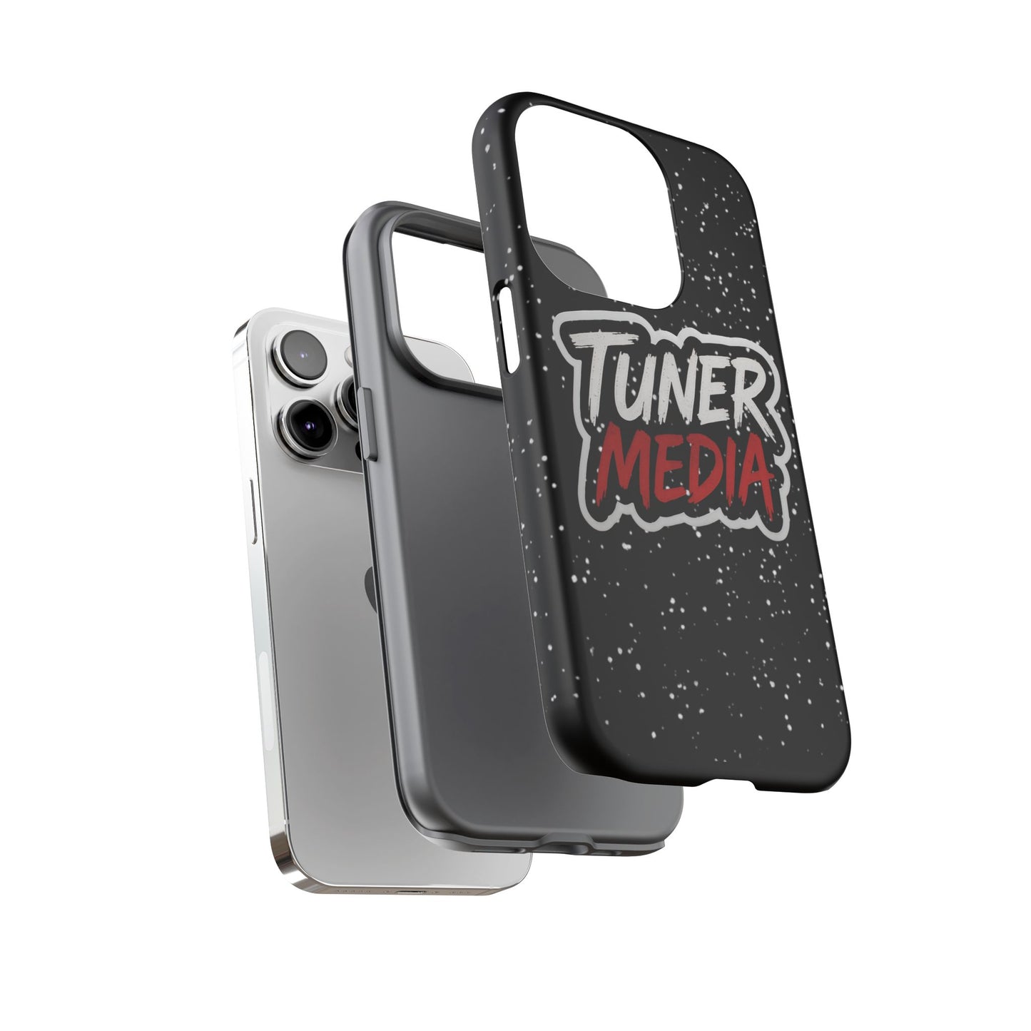 Tuner Media Tough Phone Case — Black Rugged Protective Cover
