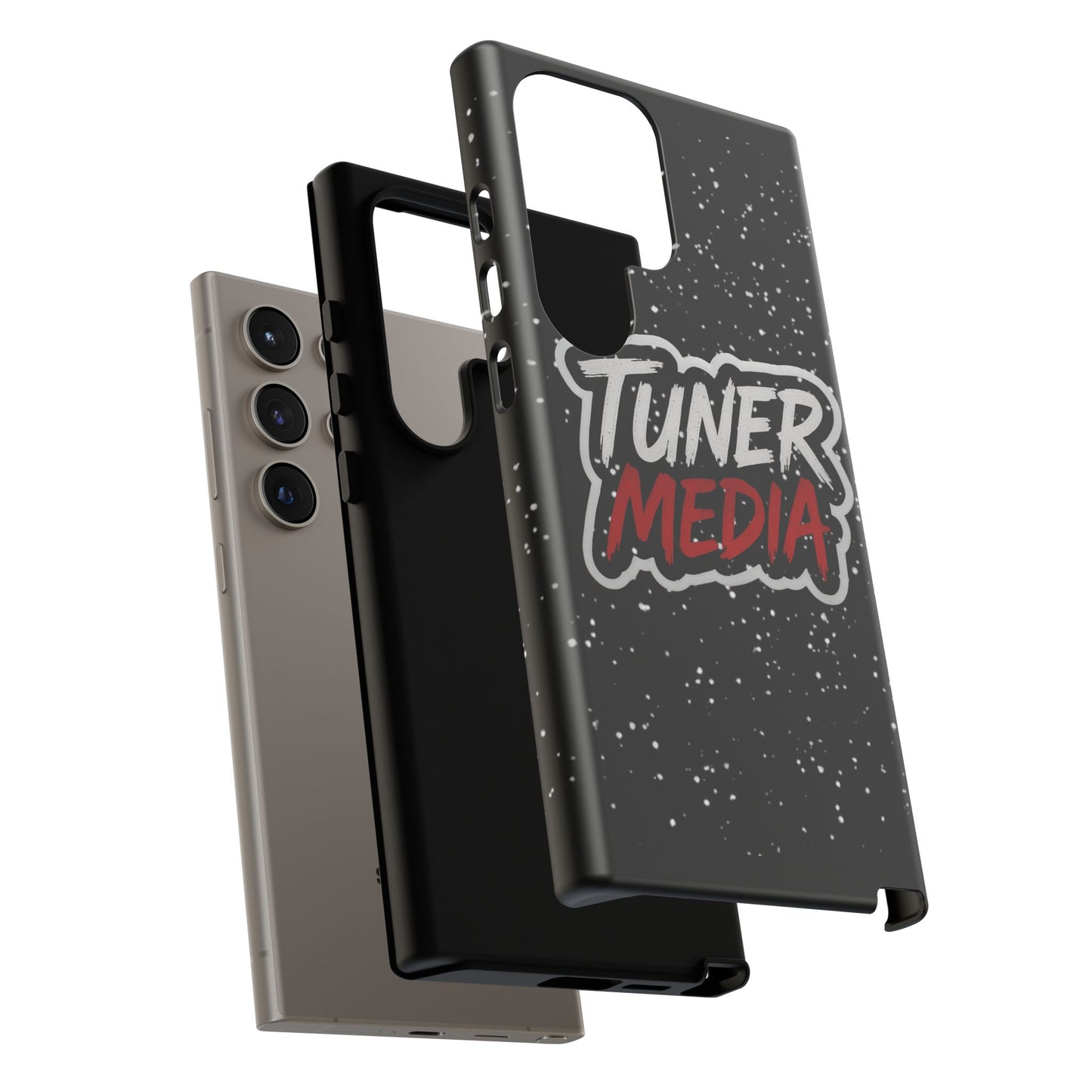 Tuner Media Tough Phone Case — Black Rugged Protective Cover