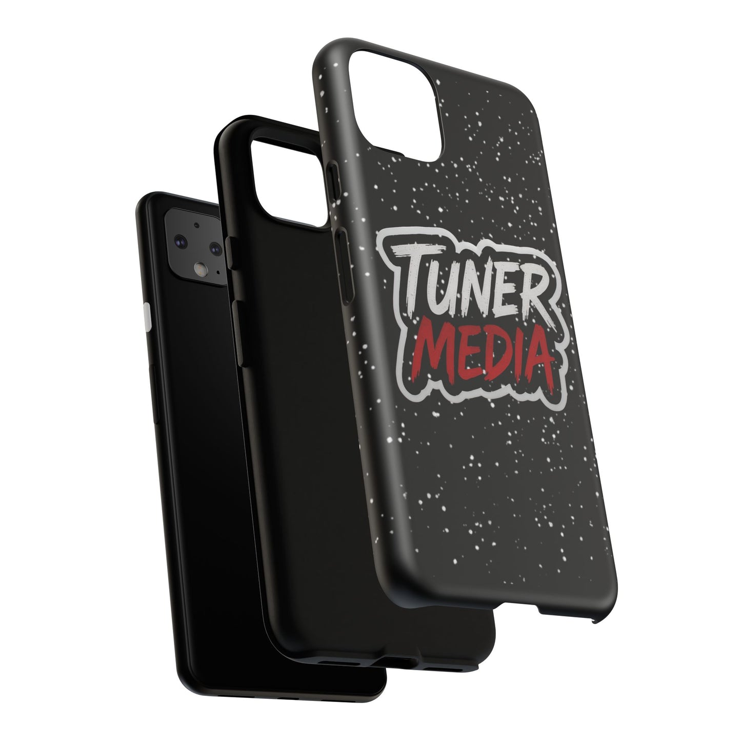Tuner Media Tough Phone Case — Black Rugged Protective Cover