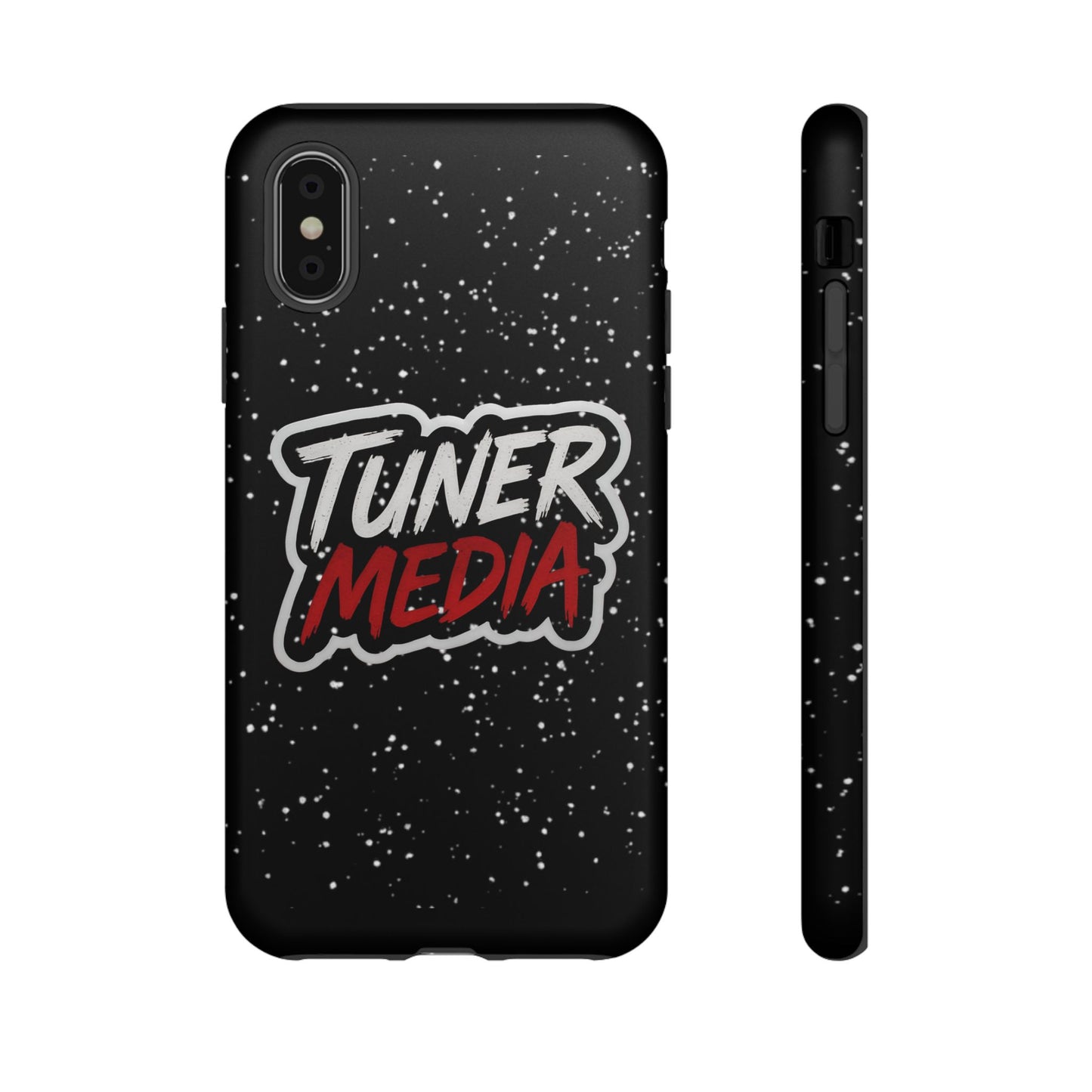 Tuner Media Tough Phone Case — Black Rugged Protective Cover