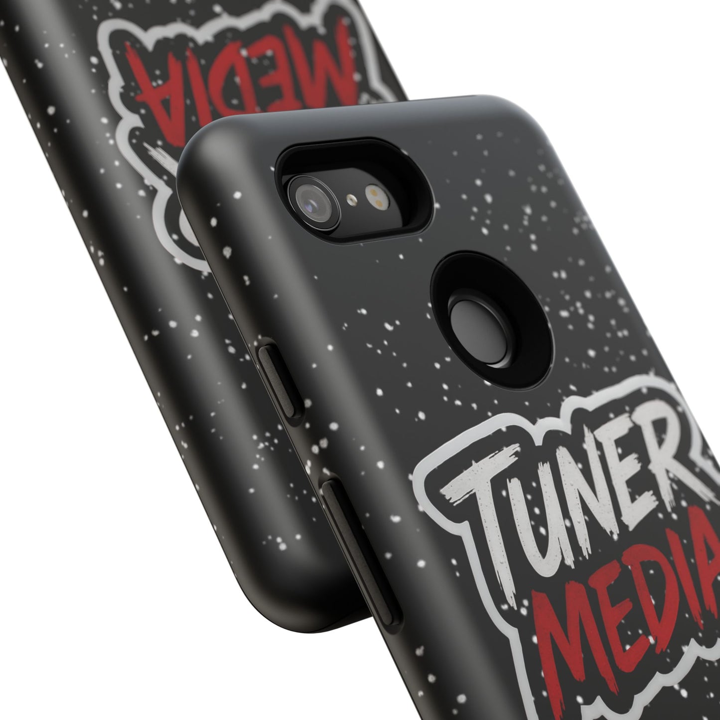 Tuner Media Tough Phone Case — Black Rugged Protective Cover