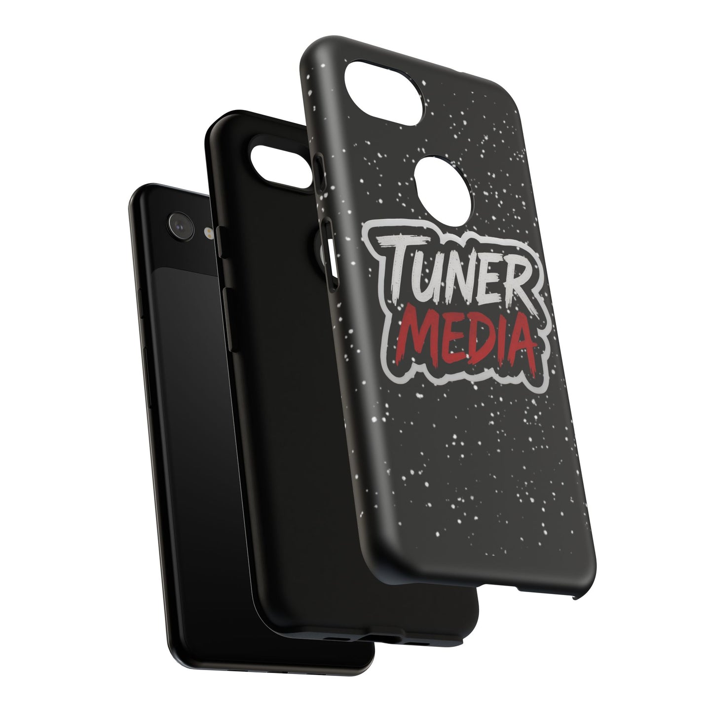 Tuner Media Tough Phone Case — Black Rugged Protective Cover