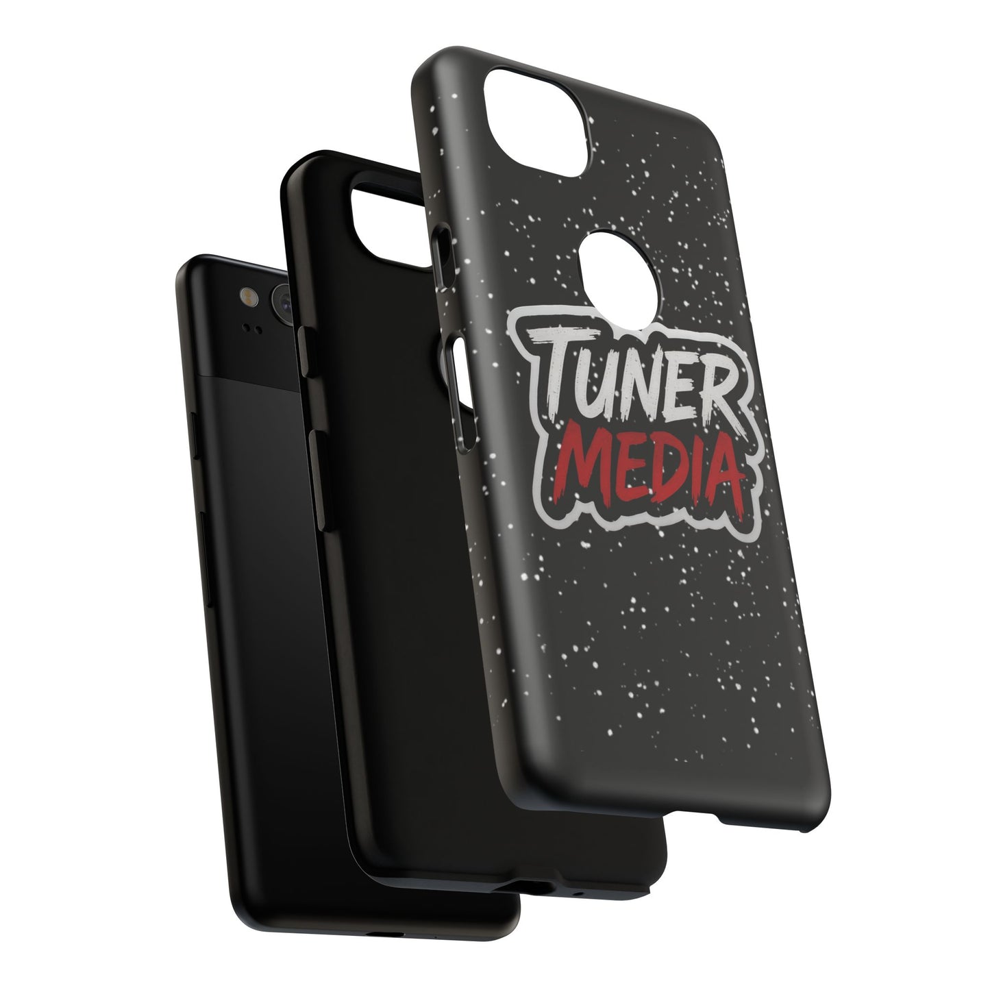 Tuner Media Tough Phone Case — Black Rugged Protective Cover