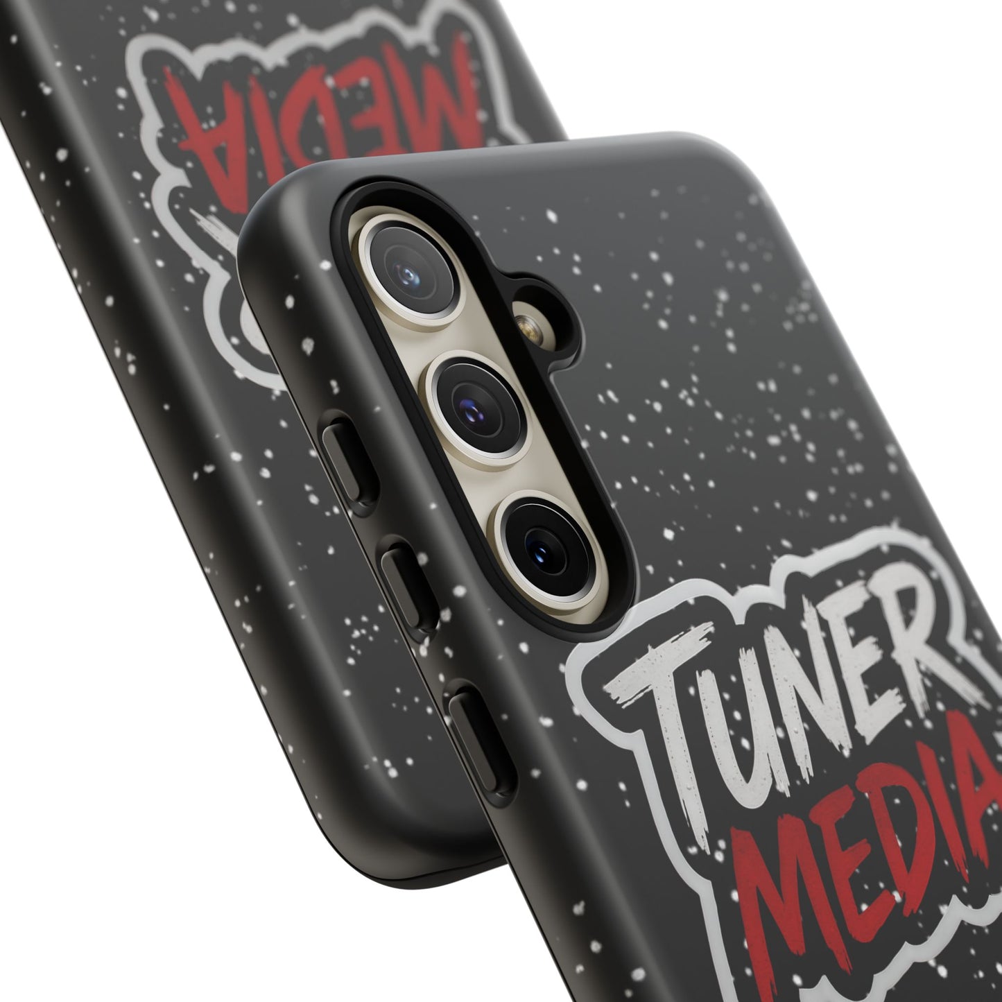 Tuner Media Tough Phone Case — Black Rugged Protective Cover