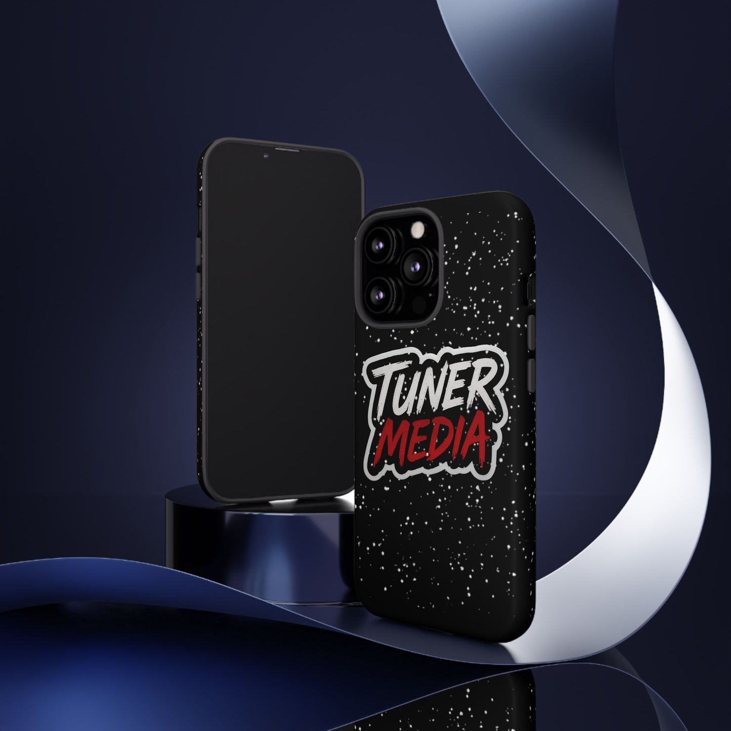 Tuner Media Tough Phone Case — Black Rugged Protective Cover
