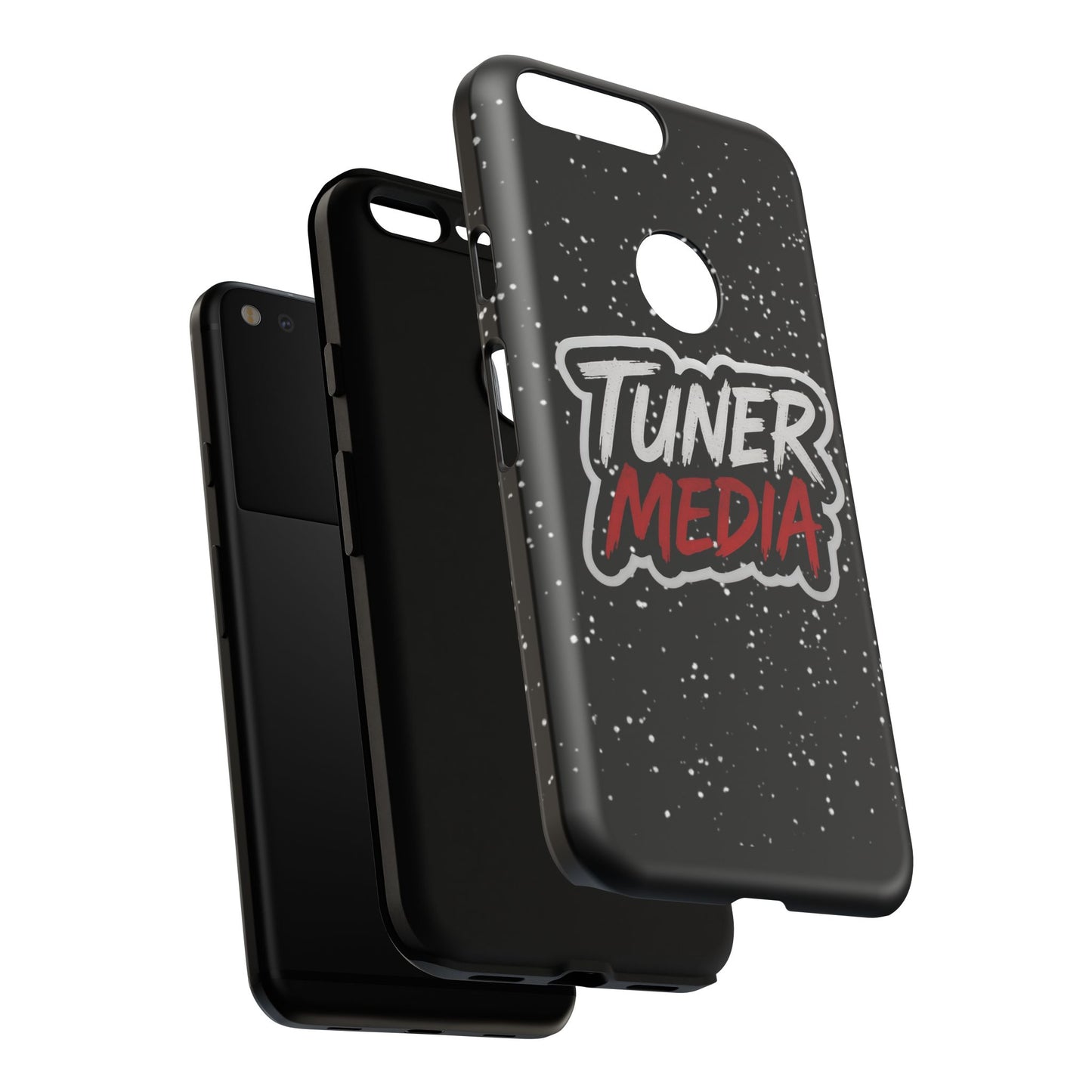 Tuner Media Tough Phone Case — Black Rugged Protective Cover
