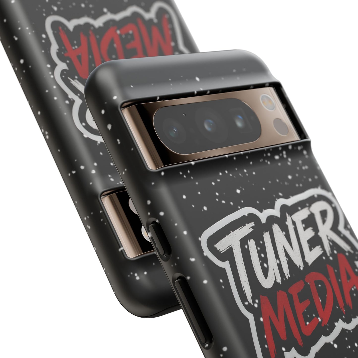 Tuner Media Tough Phone Case — Black Rugged Protective Cover