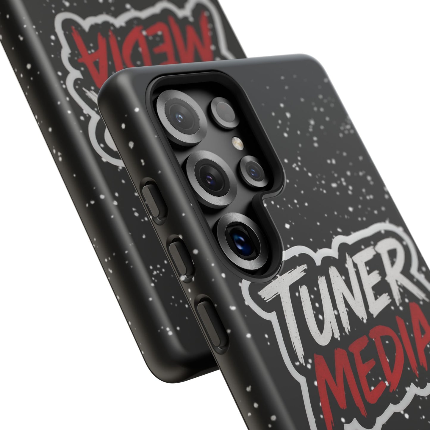 Tuner Media Tough Phone Case — Black Rugged Protective Cover