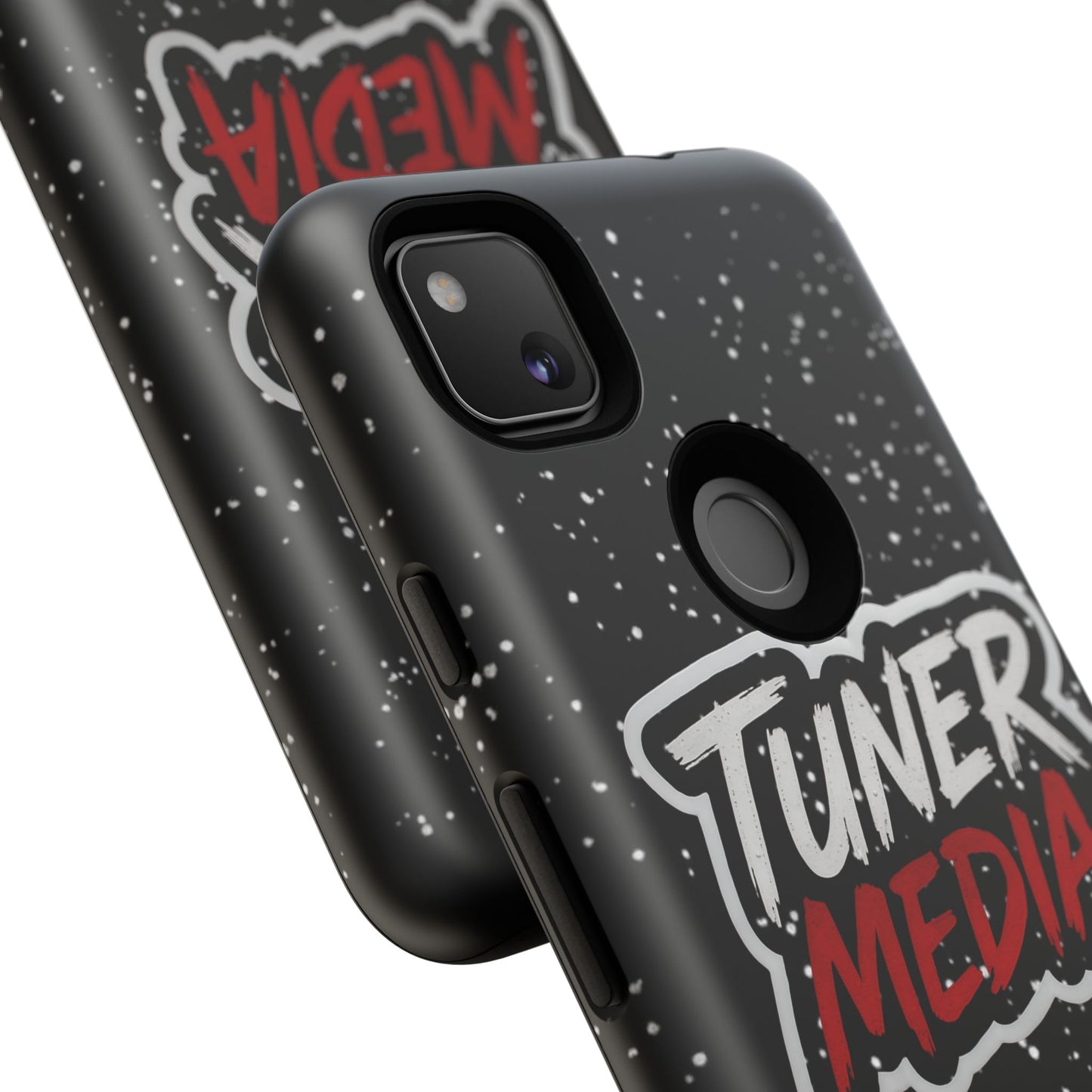 Tuner Media Tough Phone Case — Black Rugged Protective Cover