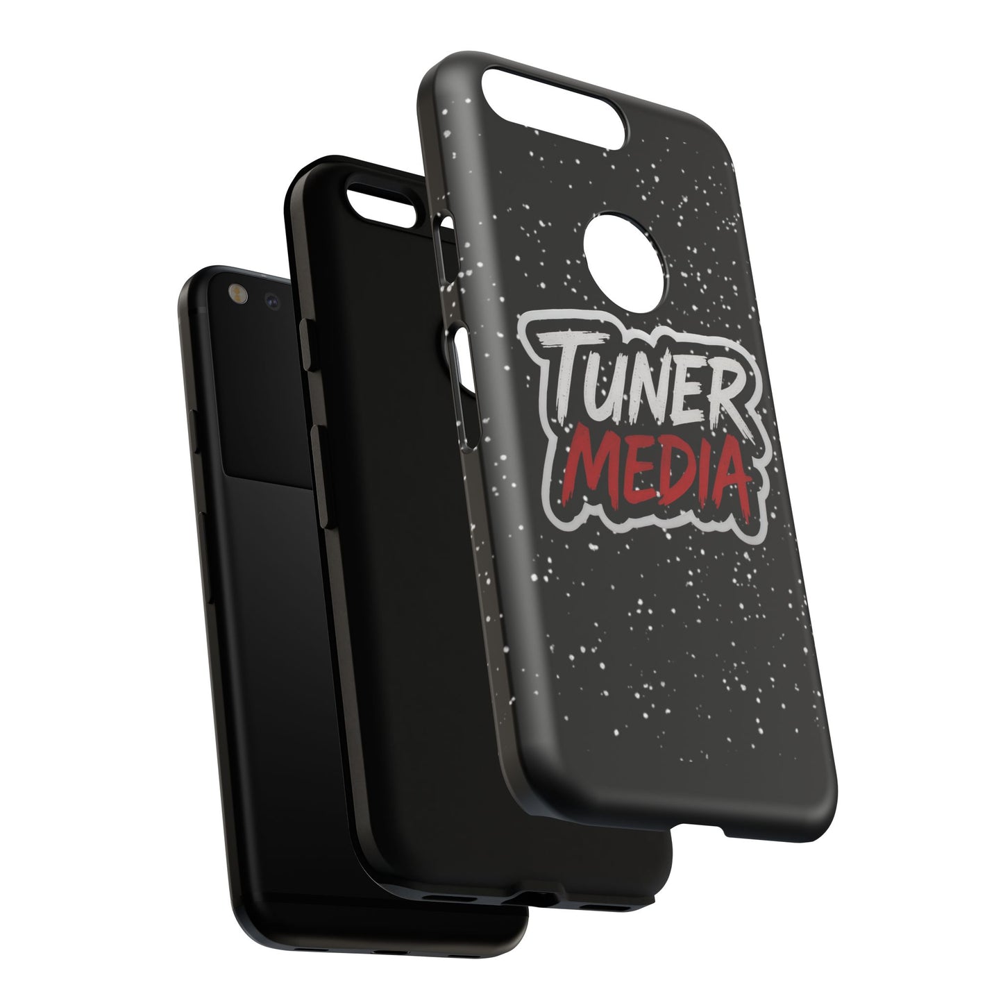 Tuner Media Tough Phone Case — Black Rugged Protective Cover