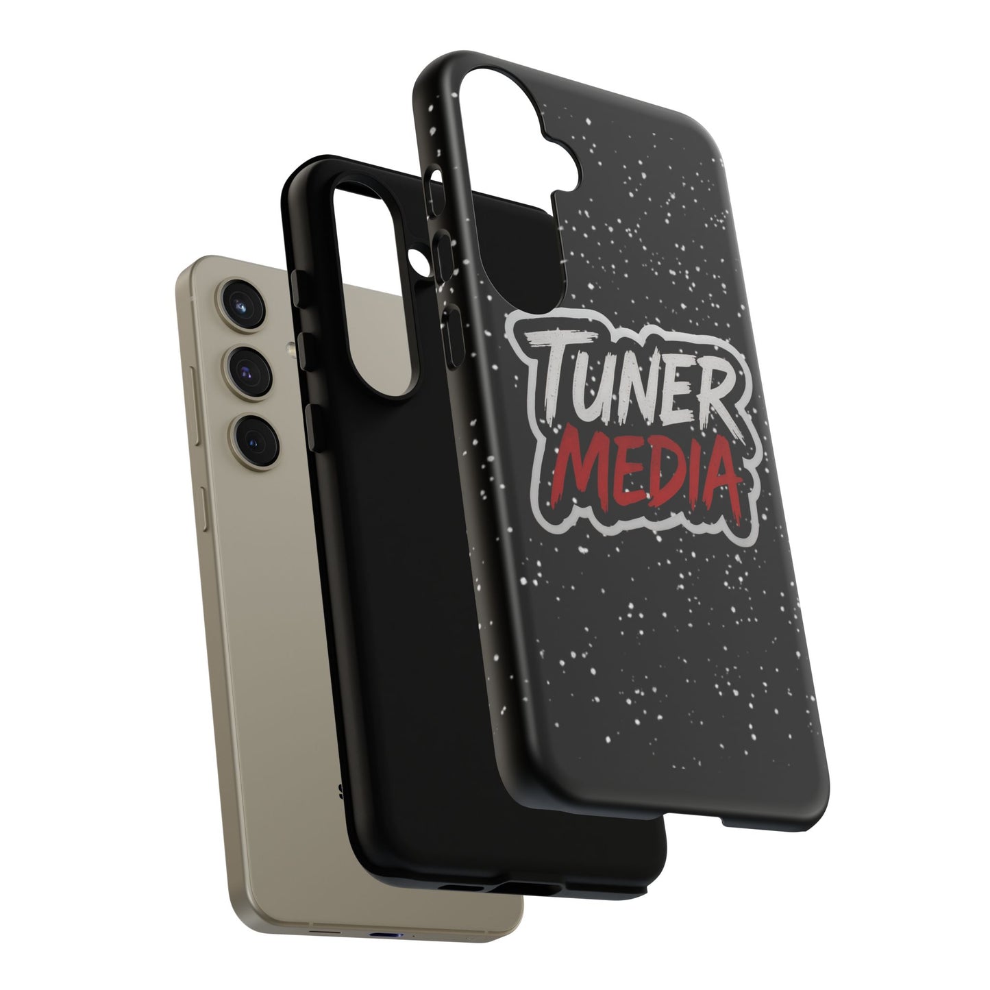 Tuner Media Tough Phone Case — Black Rugged Protective Cover