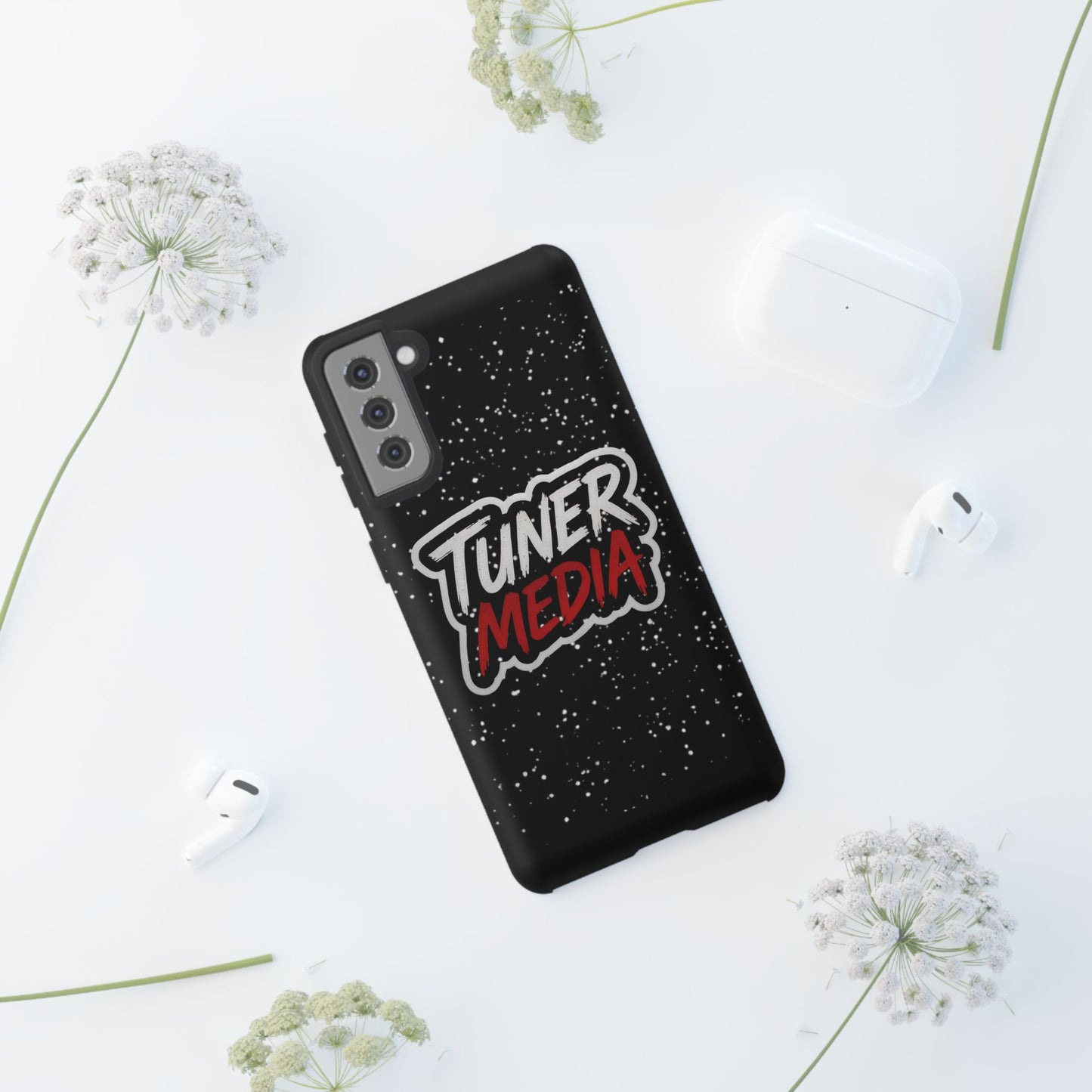 Tuner Media Tough Phone Case — Black Rugged Protective Cover