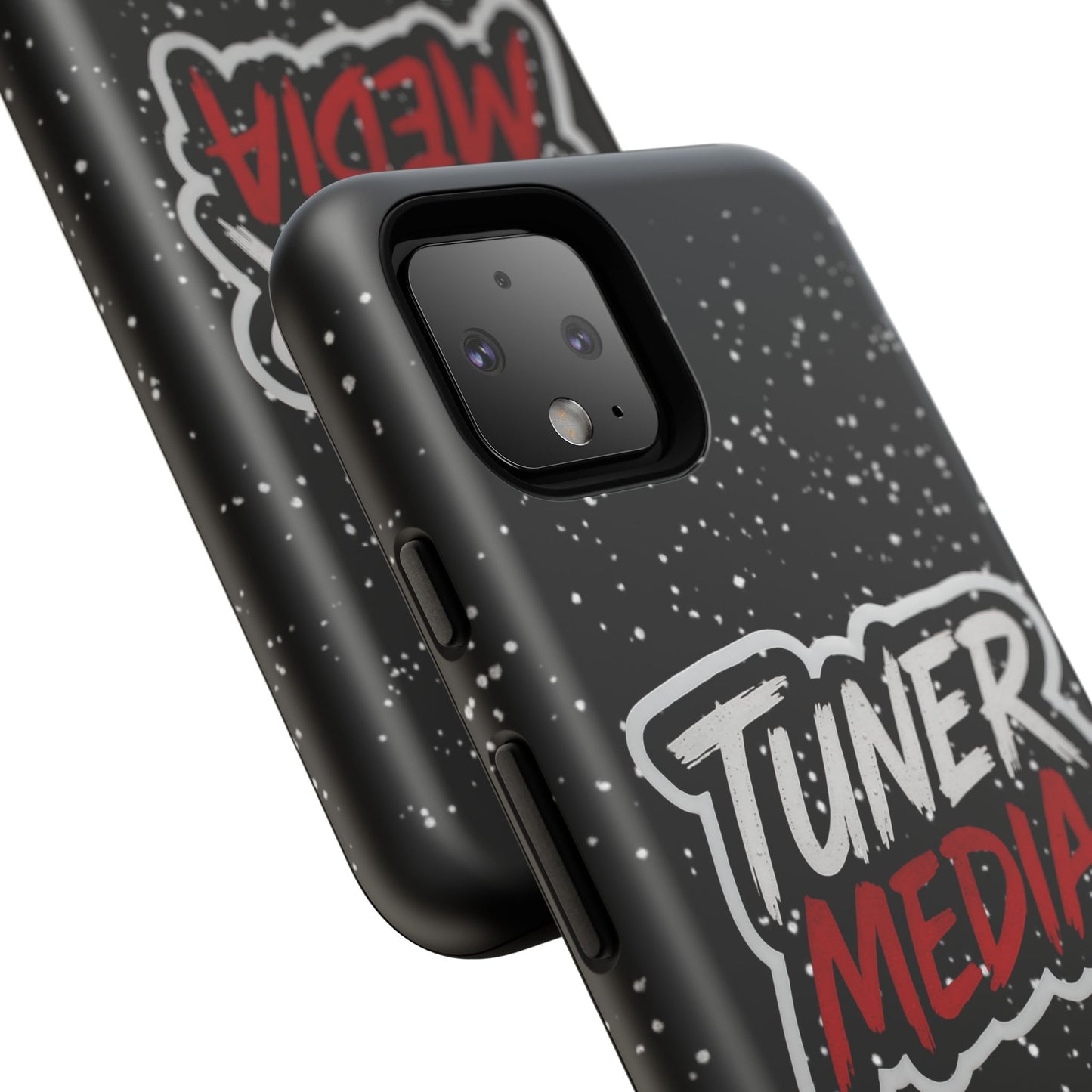 Tuner Media Tough Phone Case — Black Rugged Protective Cover