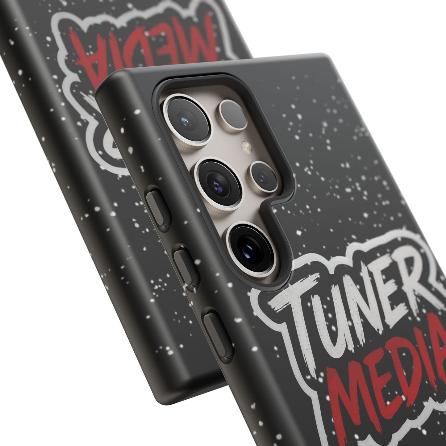 Tuner Media Tough Phone Case — Black Rugged Protective Cover