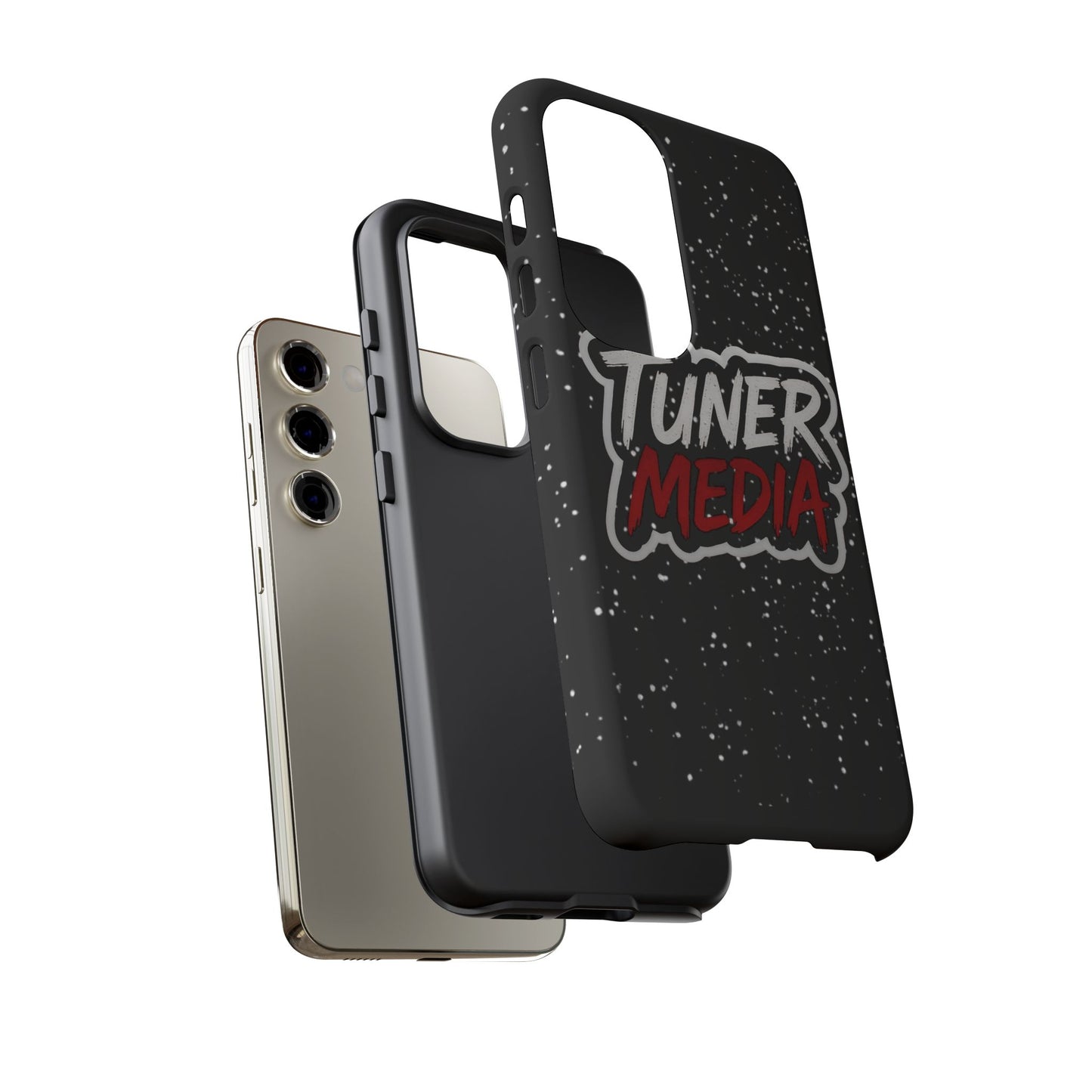 Tuner Media Tough Phone Case — Black Rugged Protective Cover
