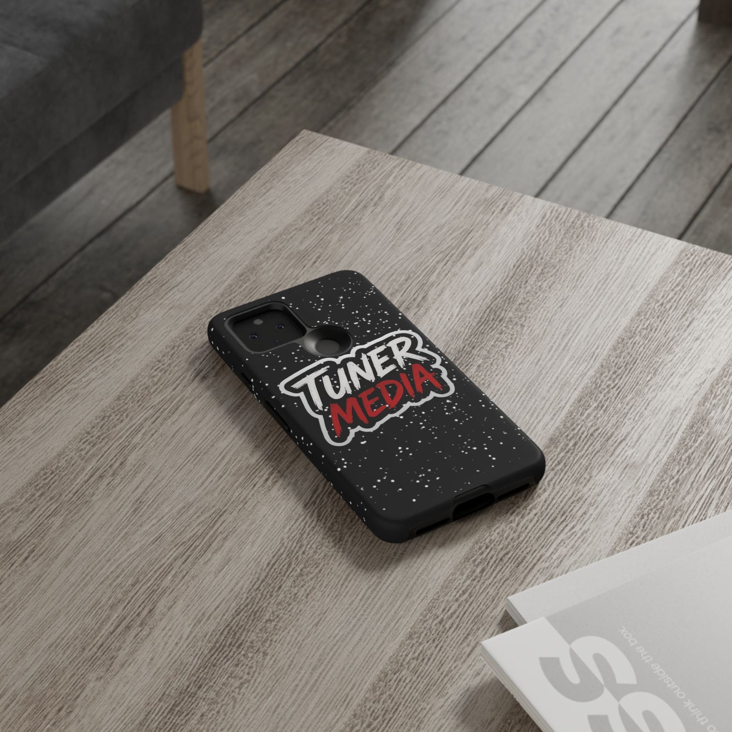 Tuner Media Tough Phone Case — Black Rugged Protective Cover