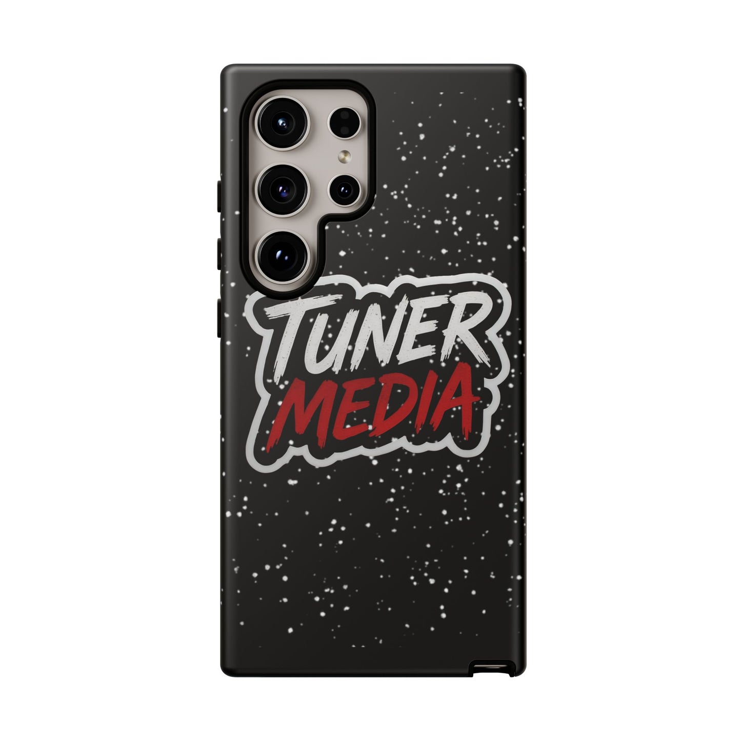 Tuner Media Tough Phone Case — Black Rugged Protective Cover