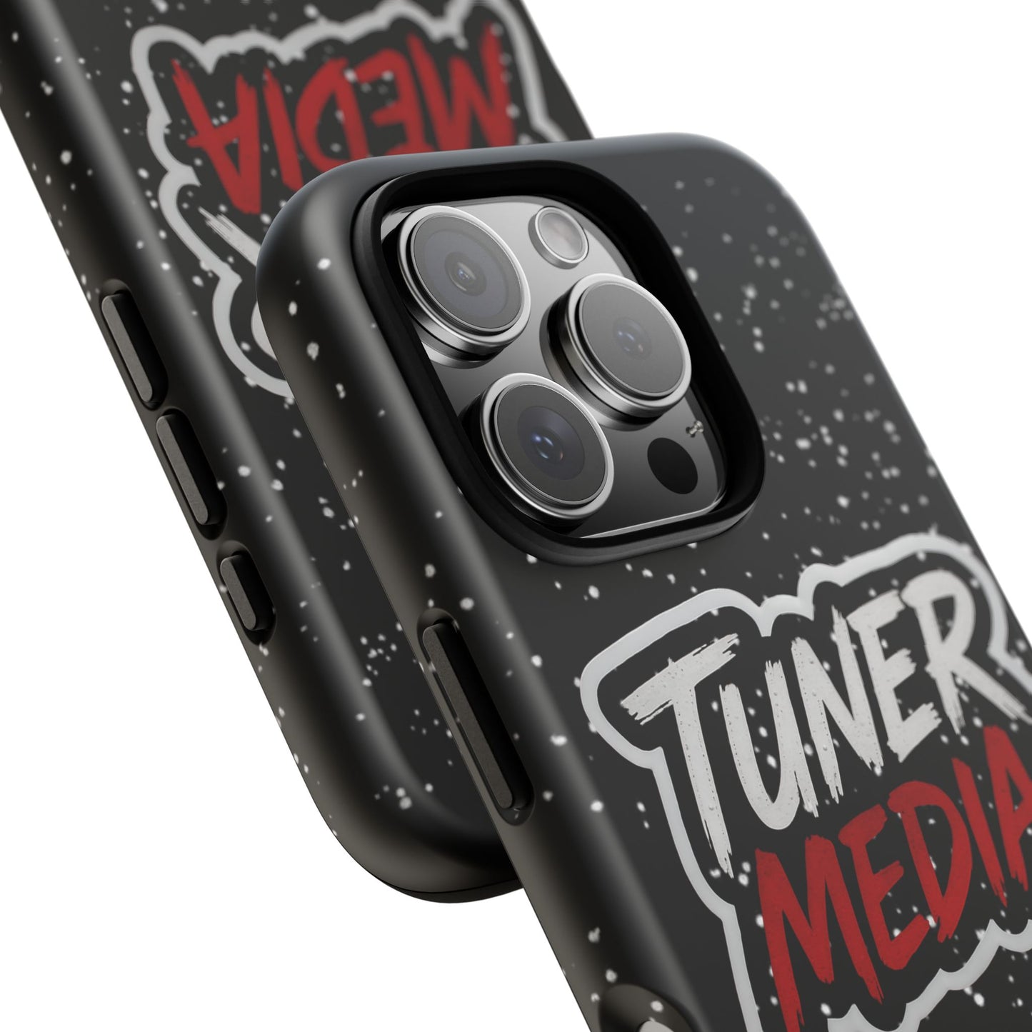Tuner Media Tough Phone Case — Black Rugged Protective Cover
