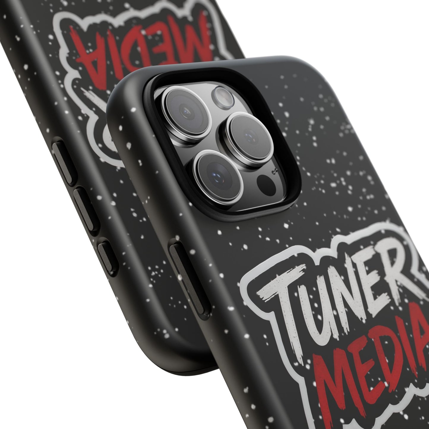 Tuner Media Tough Phone Case — Black Rugged Protective Cover