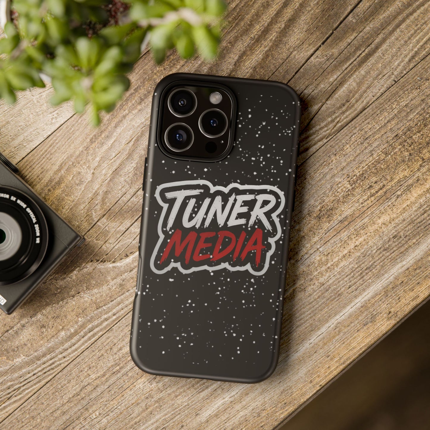 Tuner Media Tough Phone Case — Black Rugged Protective Cover