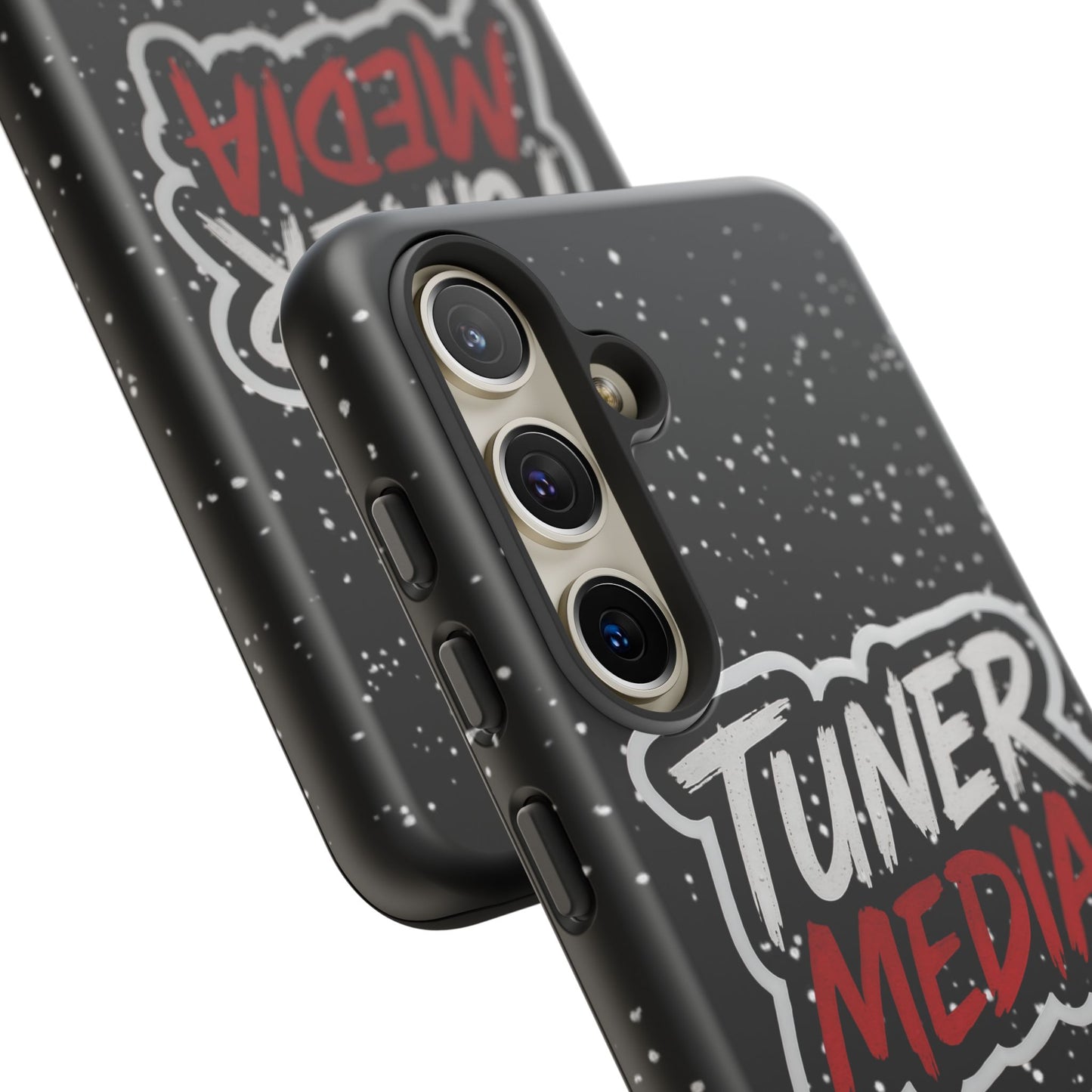 Tuner Media Tough Phone Case — Black Rugged Protective Cover