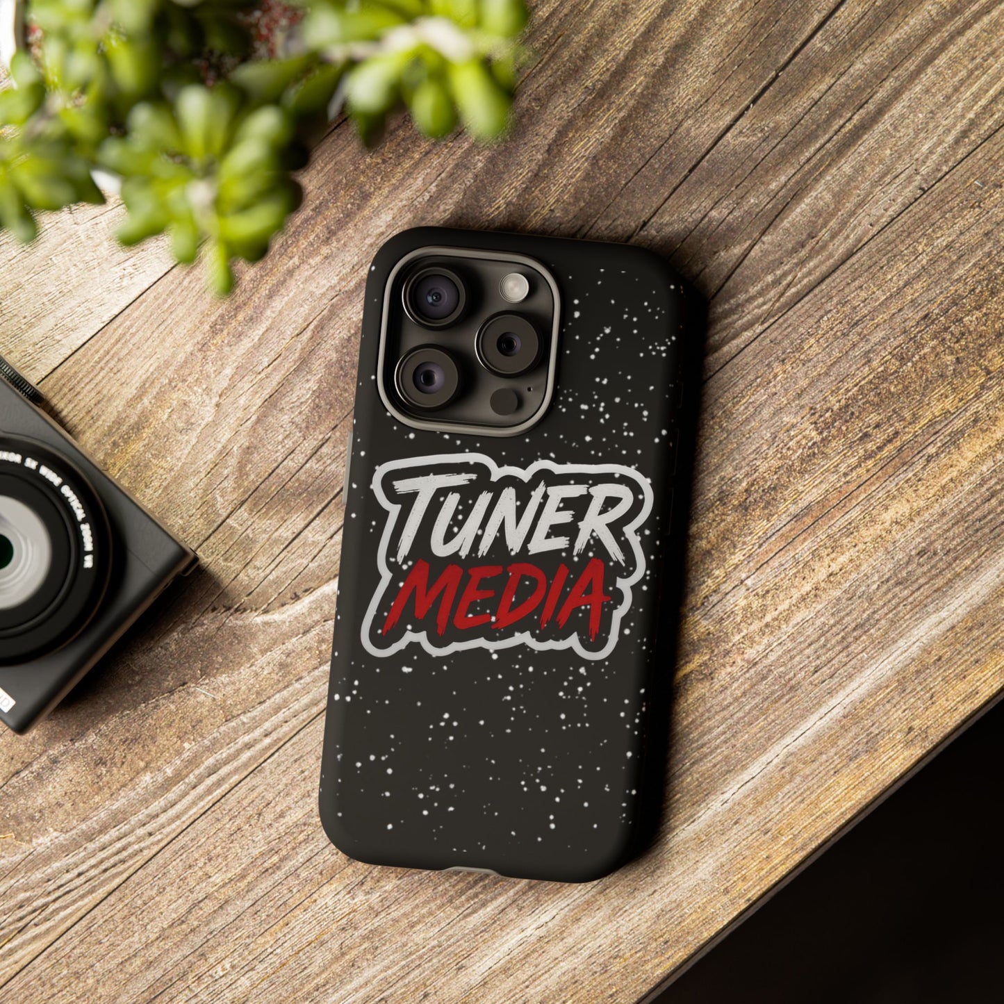 Tuner Media Tough Phone Case — Black Rugged Protective Cover