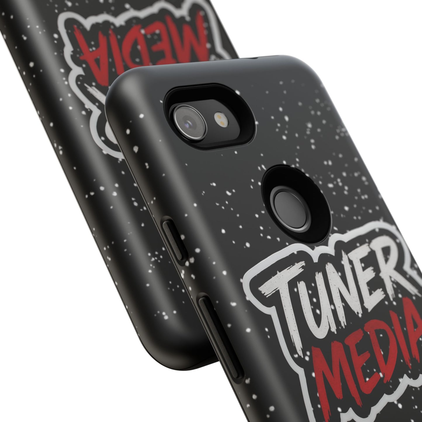 Tuner Media Tough Phone Case — Black Rugged Protective Cover