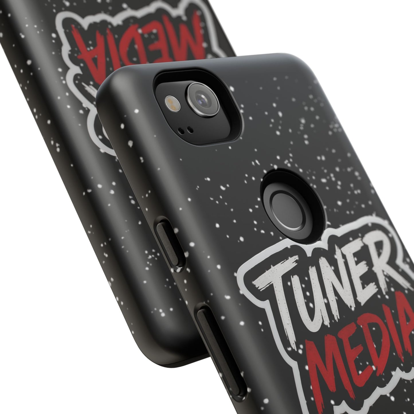 Tuner Media Tough Phone Case — Black Rugged Protective Cover