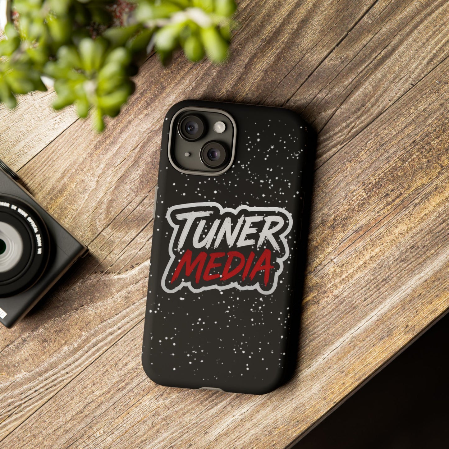 Tuner Media Tough Phone Case — Black Rugged Protective Cover