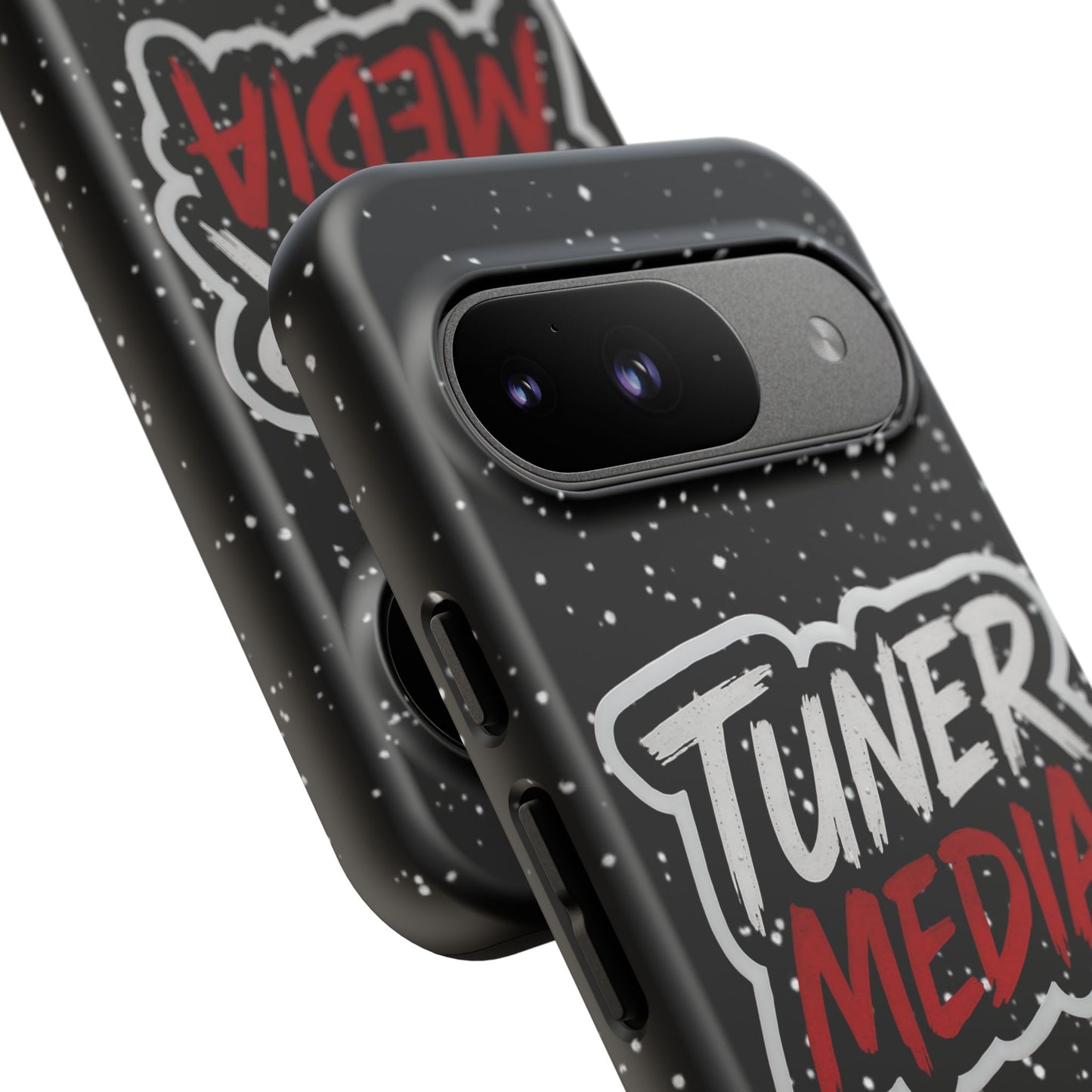 Tuner Media Tough Phone Case — Black Rugged Protective Cover