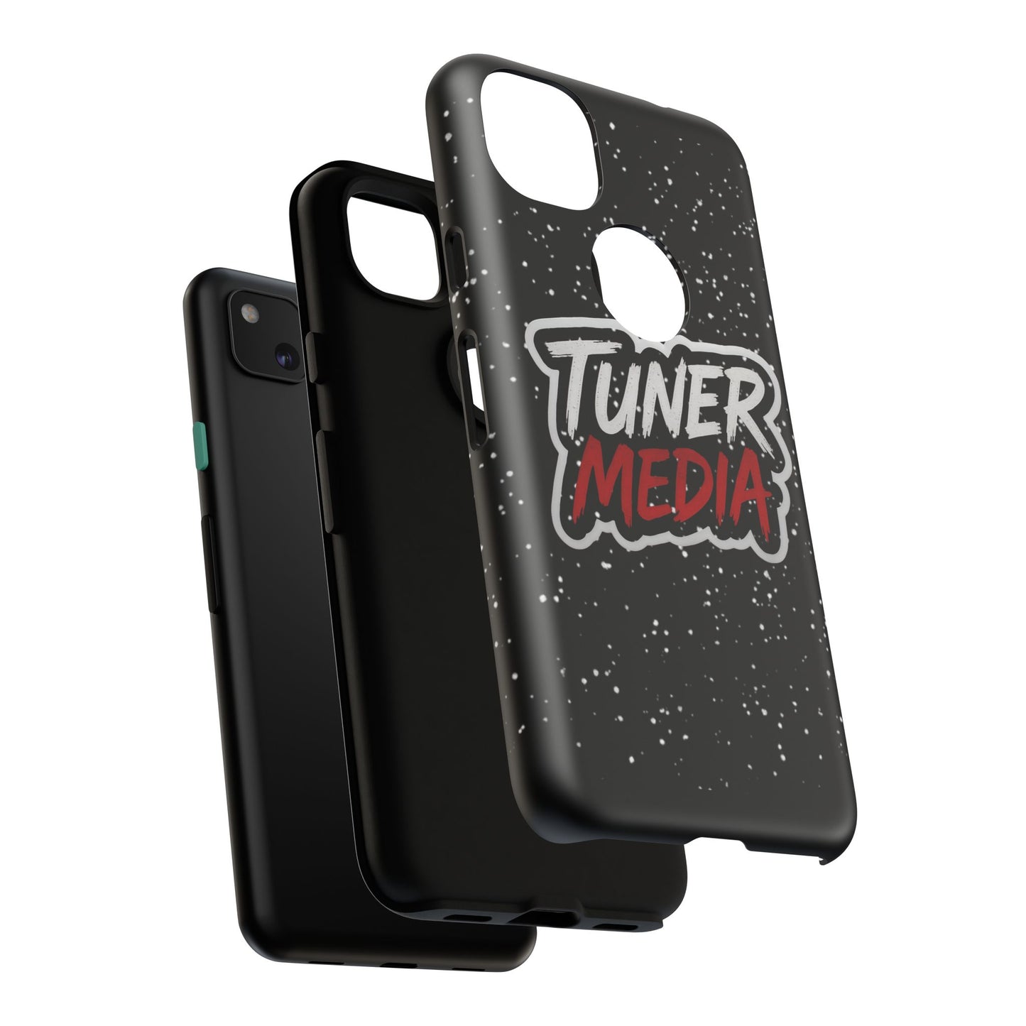 Tuner Media Tough Phone Case — Black Rugged Protective Cover