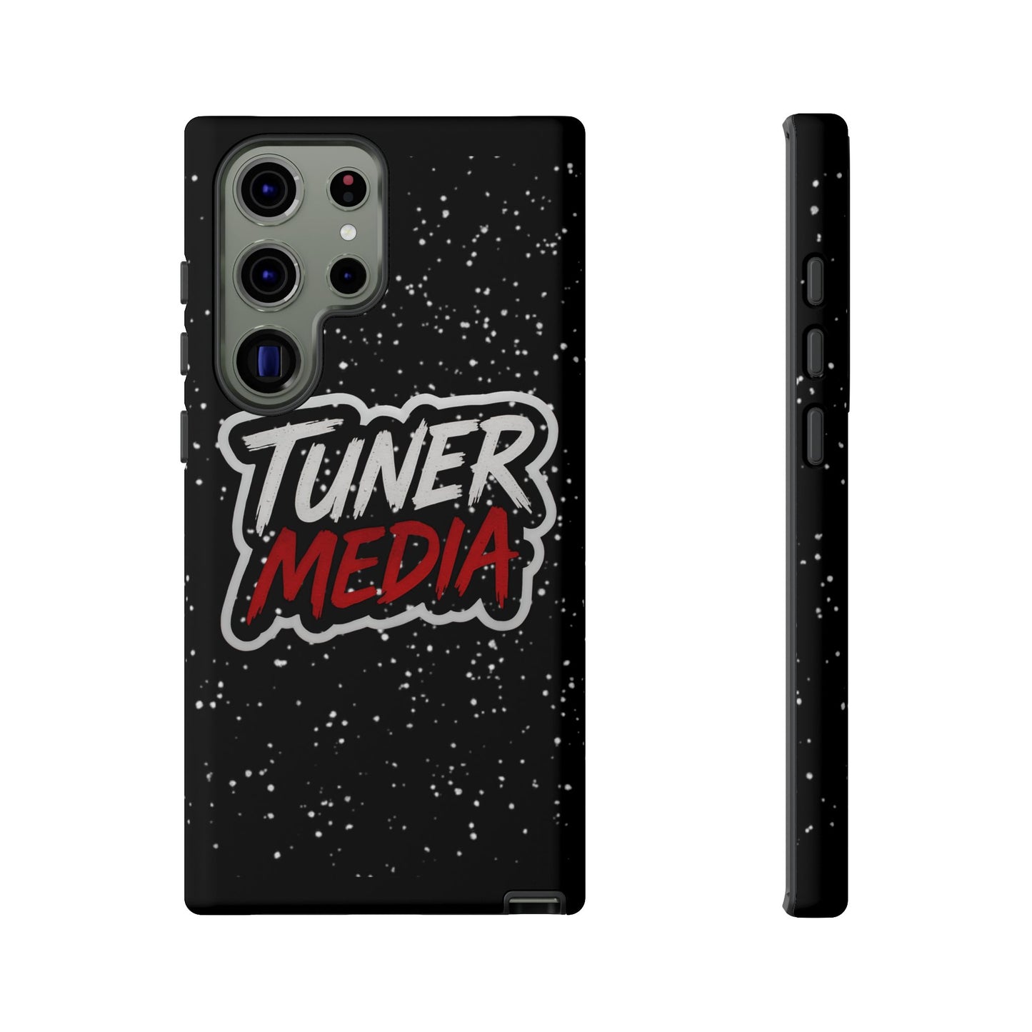 Tuner Media Tough Phone Case — Black Rugged Protective Cover