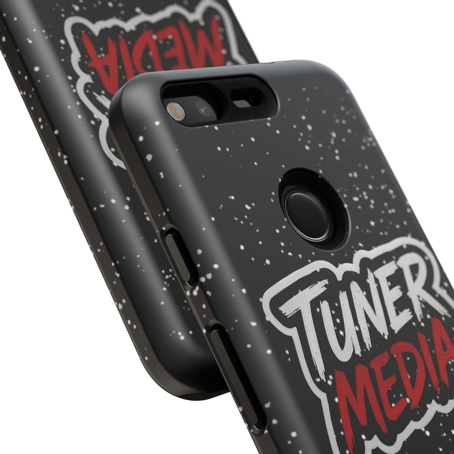 Tuner Media Tough Phone Case — Black Rugged Protective Cover