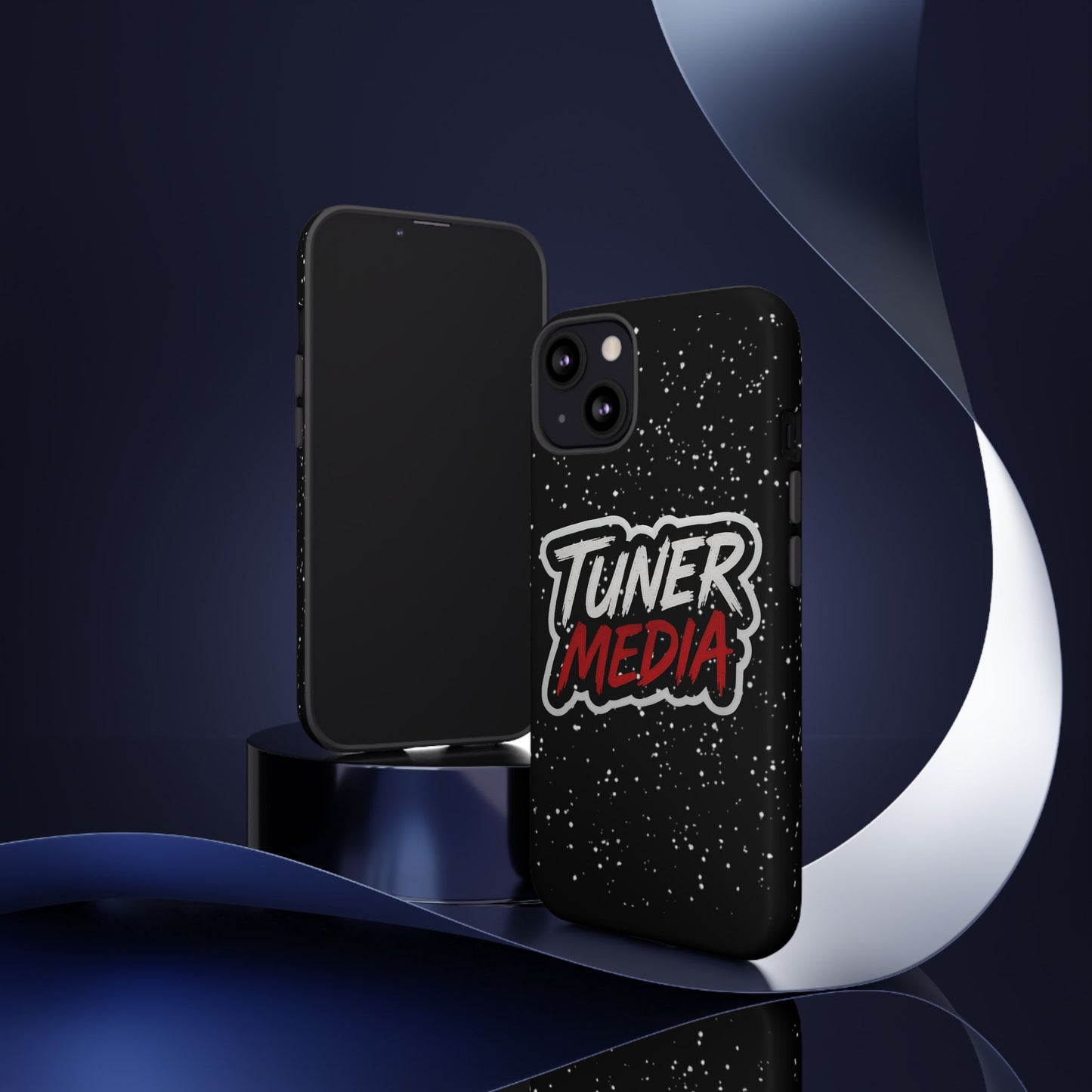 Tuner Media Tough Phone Case — Black Rugged Protective Cover