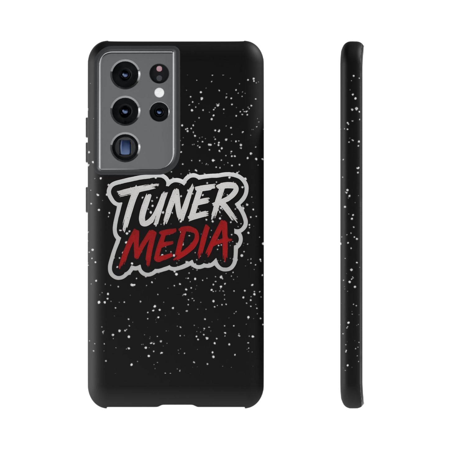 Tuner Media Tough Phone Case — Black Rugged Protective Cover