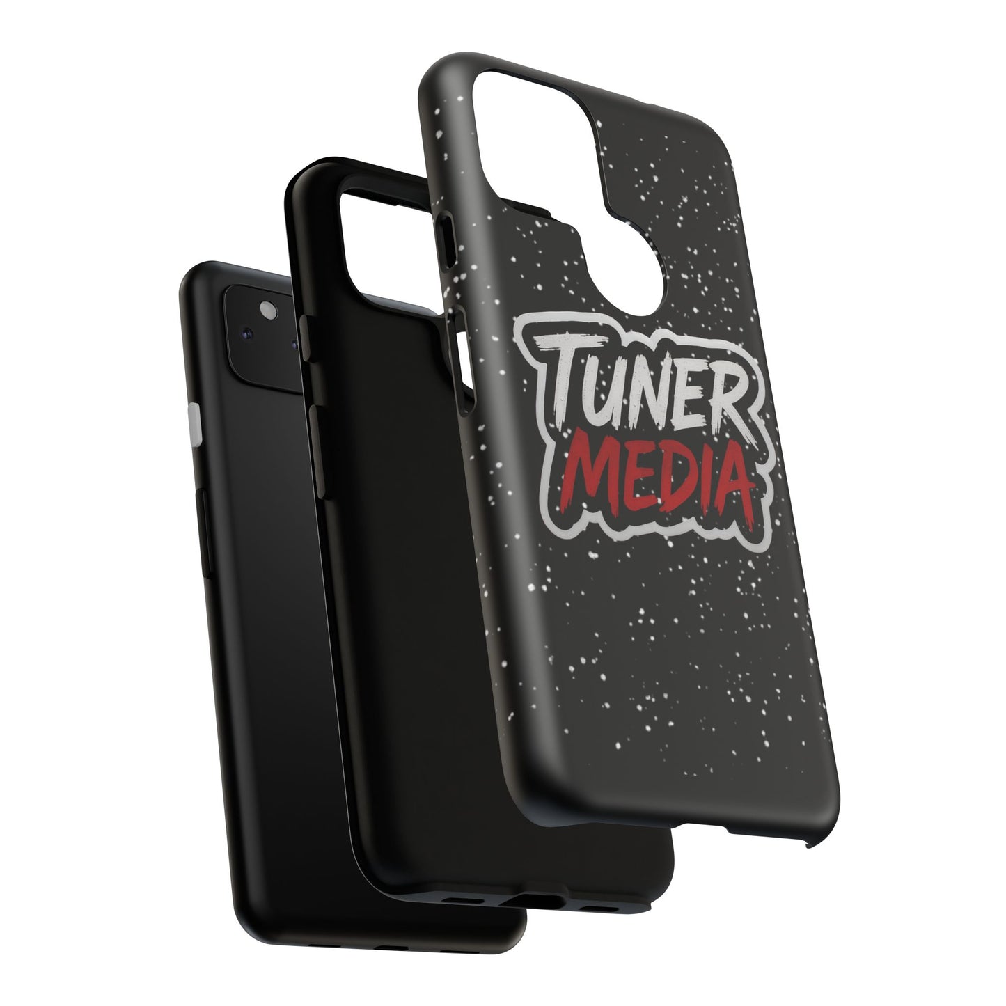 Tuner Media Tough Phone Case — Black Rugged Protective Cover