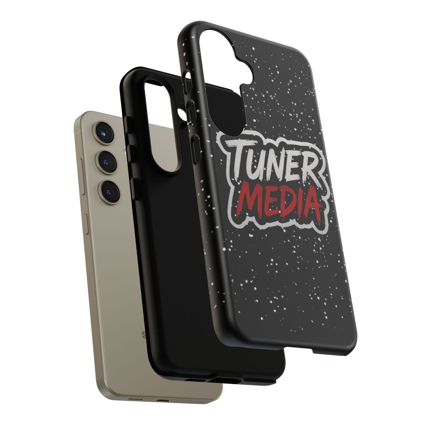 Tuner Media Tough Phone Case — Black Rugged Protective Cover