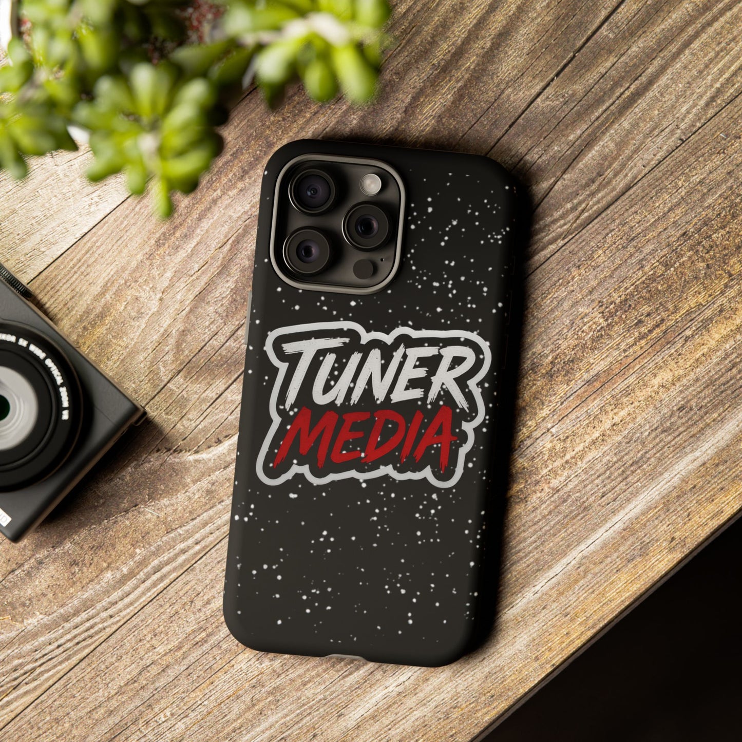 Tuner Media Tough Phone Case — Black Rugged Protective Cover