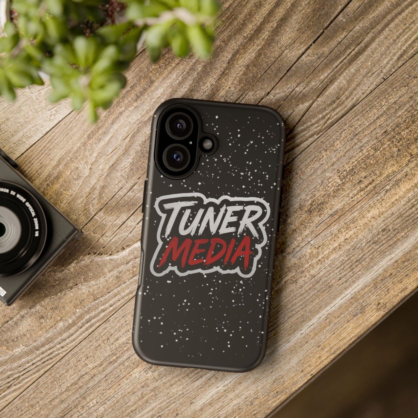 Tuner Media Tough Phone Case — Black Rugged Protective Cover