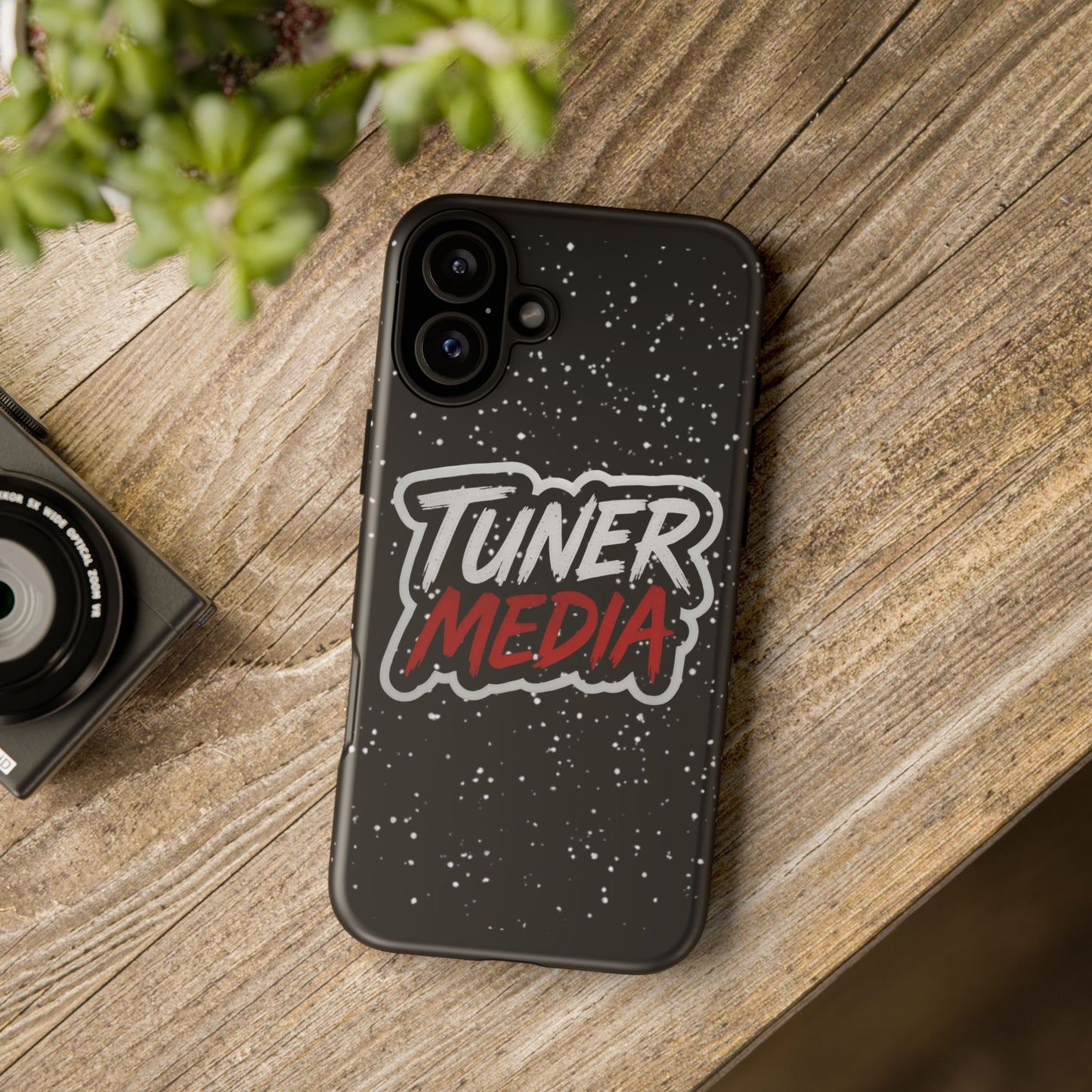 Tuner Media Tough Phone Case — Black Rugged Protective Cover