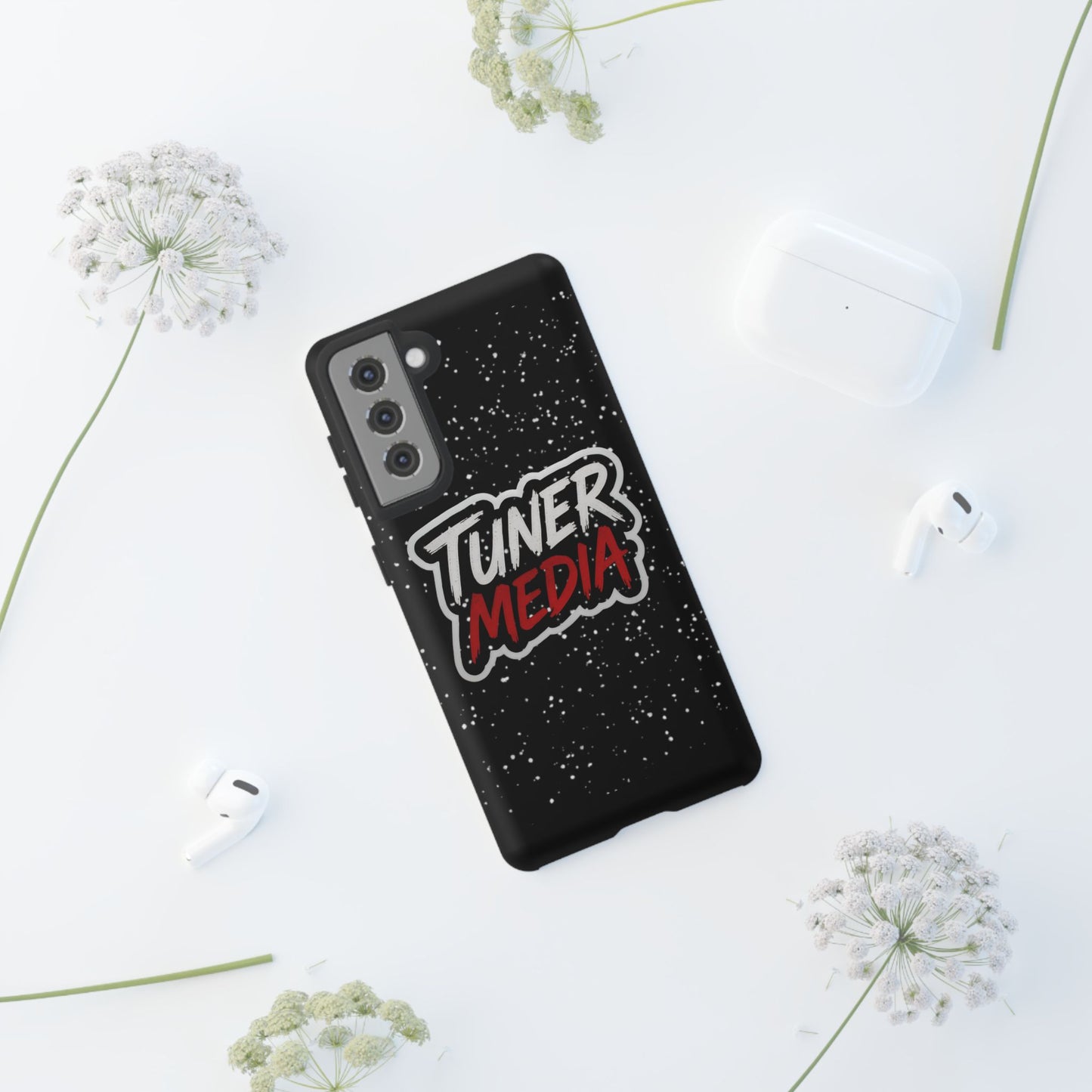 Tuner Media Tough Phone Case — Black Rugged Protective Cover