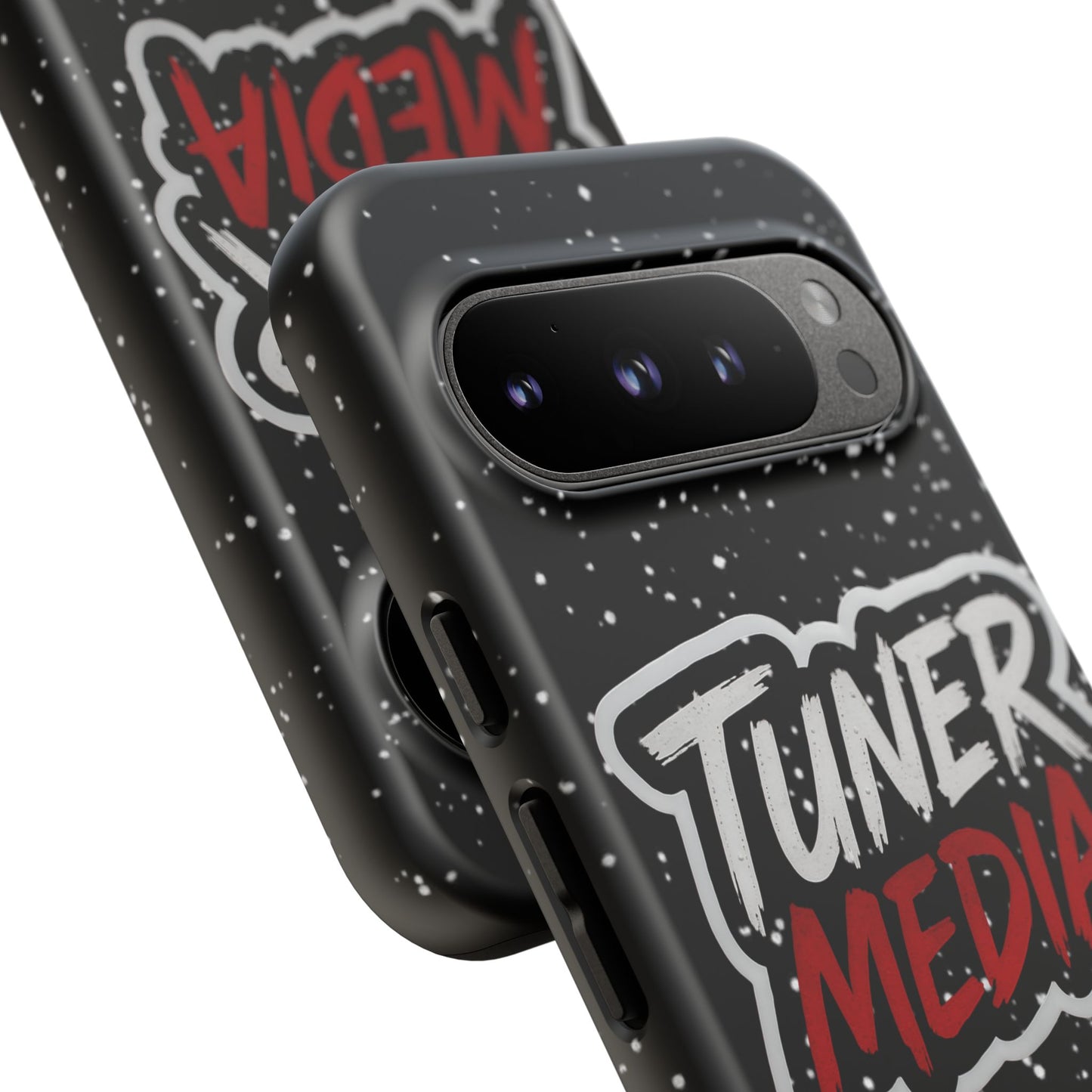 Tuner Media Tough Phone Case — Black Rugged Protective Cover